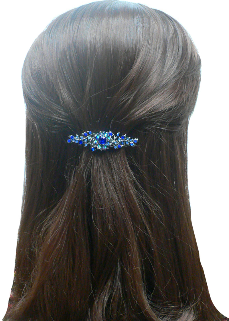 This Week's Special Set of 6 Bella Mid Size Crystal Barrettes 5A86600-1-6