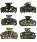 Set of 6 Small Metal Jaw Claw Clip for Hair Styling Hair Twist Hair Bun RW86470-4927-6