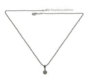 ﻿Bella Necklace Chain and CZ Solitaire Stone Pendant AC85800-1cryWhite