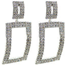 Crystal Earrings Oblong Crystal Square 89012-8150