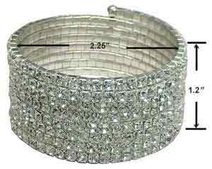 Dozen Pack Bella Crystal Spiral Bracelet 8 Strands Crystal Spirals for Bridal,  Parties 5614-D