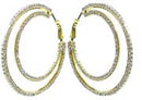 Crystal Hoops AD89012-8113GD