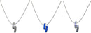 NAR800-4 Bella Necklace Chain with Crystal Pendant Sapphire Blue Light Blue Crystal