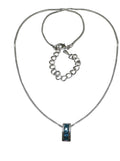 Necklace ChaiNecklace Chain and Pendant - Rhodium Plated Chain Small Pendant AC85400-AR11