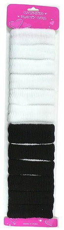 ElasticBands 12 Large Elastic Bands White/Black for $1