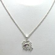 Silver Necklace Chain with Dolphin Pendant D85012-