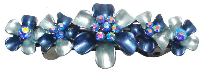 Medium Size Crystal Flower Barrette GL86400-10