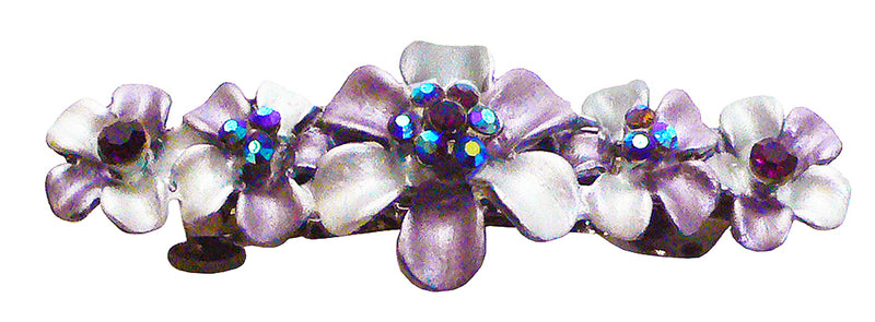 Medium Size Crystal Flower Barrette GL86400-10