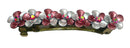 Mid Size Bella Flower Barrettes with AB Crystals French Clasp GL86400-6