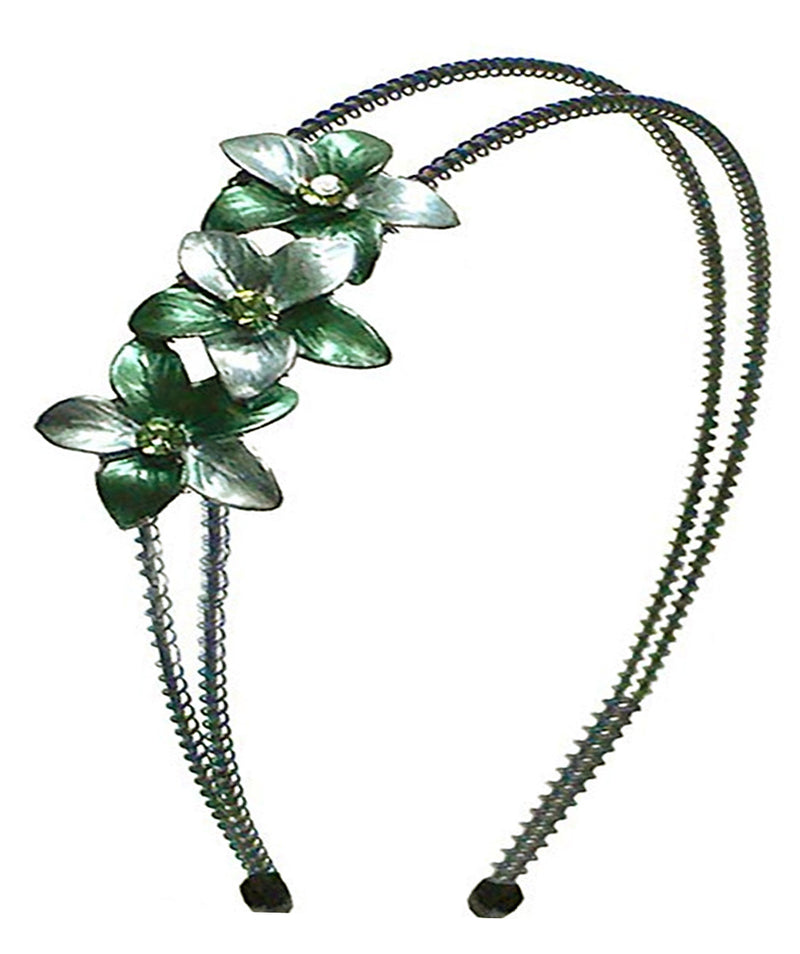 Crystal Flower Headband Resilient Metal Wire Hair Band for Comfortable Wear GL86401-HB1