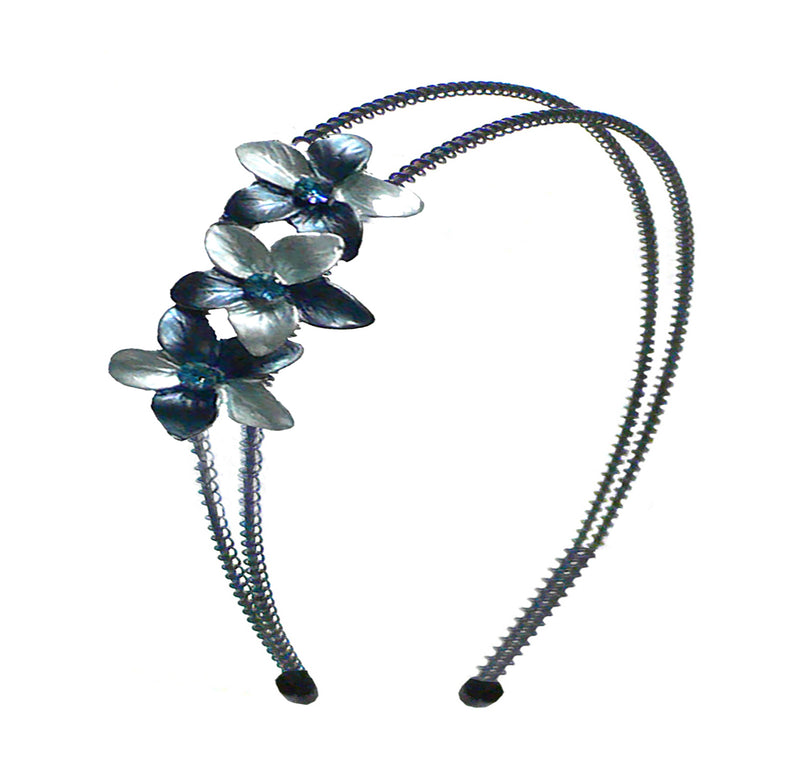 Crystal Flower Headband Resilient Metal Wire Hair Band for Comfortable Wear GL86401-HB1
