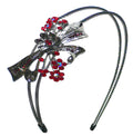 Crystal Flower/Ribbon Headband Metal Wire Hair Band GL86801-HB4