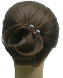 Set of 8 Mini Jaw Clips,  Tiny Bling Hair Claws Antique Gold Plating,  LPW86425-1-8