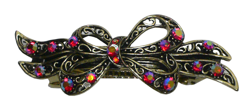 Large Barrette with Ribbon Hairbow