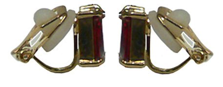 Estud500clipOn Bella Emerald Cut Stud Earrings CZ Stone Clip-On Earrings NF89500-2clipOn