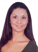 Dangle Earrings Hanging length 3" Chain with Oblong PendantNI89400-30740