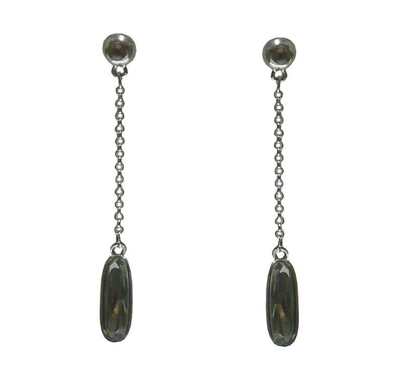 Dangle Earrings Hanging length 3" Chain with Oblong PendantNI89400-30740