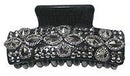 Lt Wt Plastic Jaw Clip in Black Diamond Rhinestones NI86480-24605