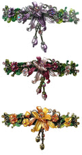 Bella Large Crystal Flower Barrette with Hanging Ornament #YY86010-3 and -4