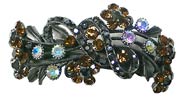 Large Crystal Barrette in Smoke Topaz OR86015-2tb