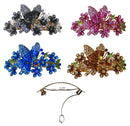 Crystal Flower Barrette Dazzled with AB crystals RW86012-5646