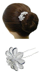 ForkStick0130 Bella Flower Fork Hair Stick, SH860175-flrhs-0130