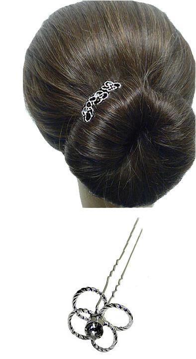 Hstick 0090Bella Crystal Hair Stick SH863075-4ring-0090