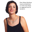 Silver Waves Necklace, Elegant to wear as is, Great for Embellishment to Create New Designs