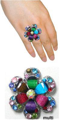 R-0077 Large Bling Bling Ring, One Size Fits All  U80150-0077