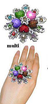 Large Colorful One Size Fits All Ring U80150-1306