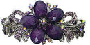 Bella Large Barrette with Beads and Crystals for Thick Hair