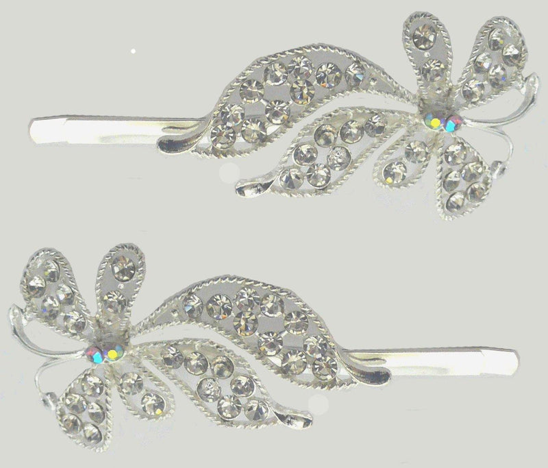 Pair of Butterfly and Ribbon Hairpins U86375-2788