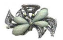 Metal Jaw Clip Design of a Dragonfly On a Ribbon Bow  U86410-0369