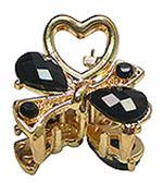 Bling Bling Mini Metal Jaw Clip Decorated w. Sparkling Stones U864175-1565