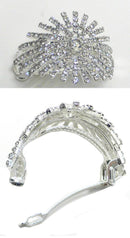 Bella Crystal White Hair Holder Bridal Hair Holder Barrette U86800-0116