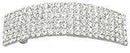 Rectangular Bar Crystal Barrette, 6 Rows of Crystals U86010-0005
