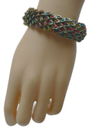 BraceletEasy Bella Metal Bangle Bracelet Gorgeous Design Antique Gold Tone Hinge Closure Easy to put on And Remove W83020-S1