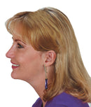 Dangle Earrings Zircon Natural Gem Stone Crystals on Pale Gold Tone Wire Hook - YX89010-1