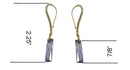 Dangle Earrings Zircon Natural Gem Stone Crystals on Pale Gold Tone Wire Hook - YX89010-1