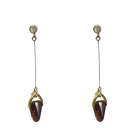 Dangle Earrings Zircon, Dainty and Elegant, Pale Gold Tone - YX89800-3