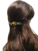Bella Large Crystal Flower Barrette with Hanging Ornament