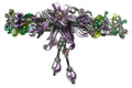 Large Crystal Flower Barrette with Hanging Ornament #YY86010-3