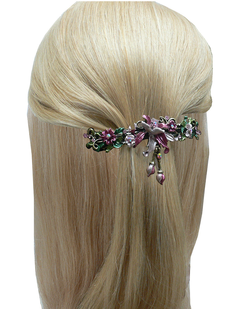 Combo Set of 2 2 Gorgeous Barrettes in 2 Unique Styles for Thick Hair 0052/010-3-2