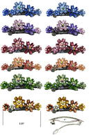 Bmid400-12 Bella Dozen Pack Small Flower Barrettes 2 ea of 6 Lovely Colors YY86400-12-D
