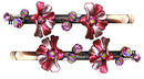 Pair of Hair Pins Design of Large Leaves YY86550-9