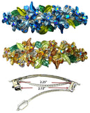 Bella Crystal Flower Barrette Metal French Clip Hair Clip