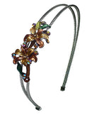 Crystal Flower Headband Resilient Metal Hair band YY86801-1