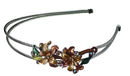 Crystal Flower Headband Resilient Metal Hair band YY86801-1