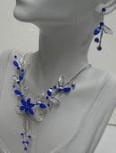 New Arrival Necklace and earrings set OD86012-20090blue