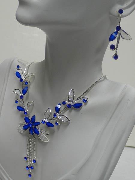 New Arrival Necklace and earrings set OD86012-20090blue